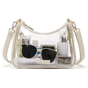 Clear Bag for Stadium Women PVC Crossbody handbag for Security Events